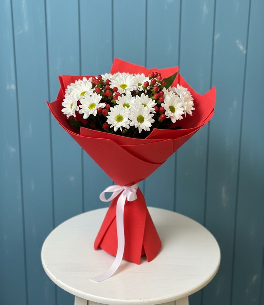 Букет цветов из: Хризантемы в Белый Колодезь