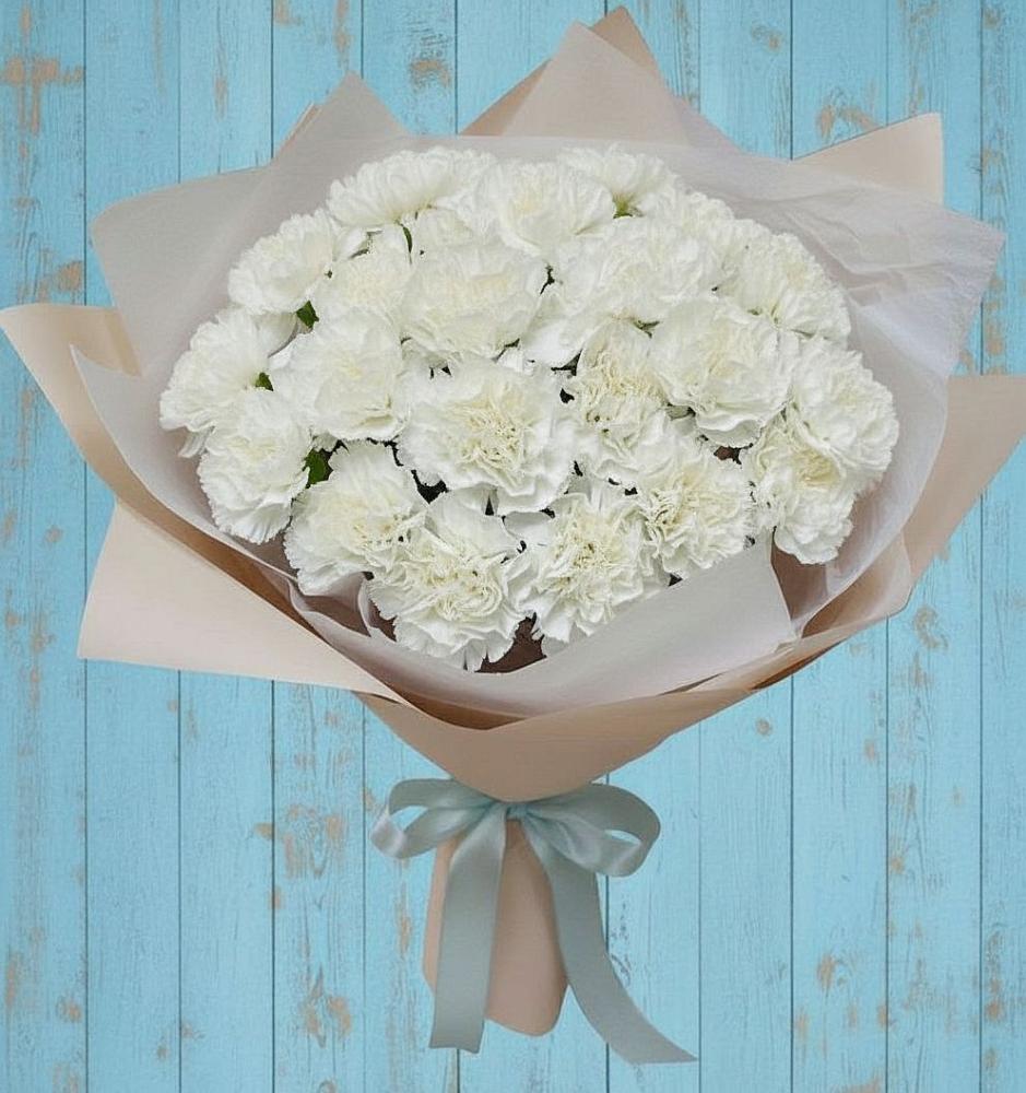 Букет цветов из: Гвоздики в Белый Колодезь