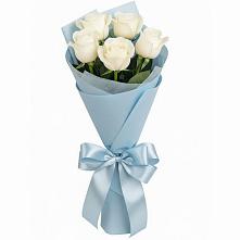 Букет 5 Белых роз Проуд в Белый Колодезь