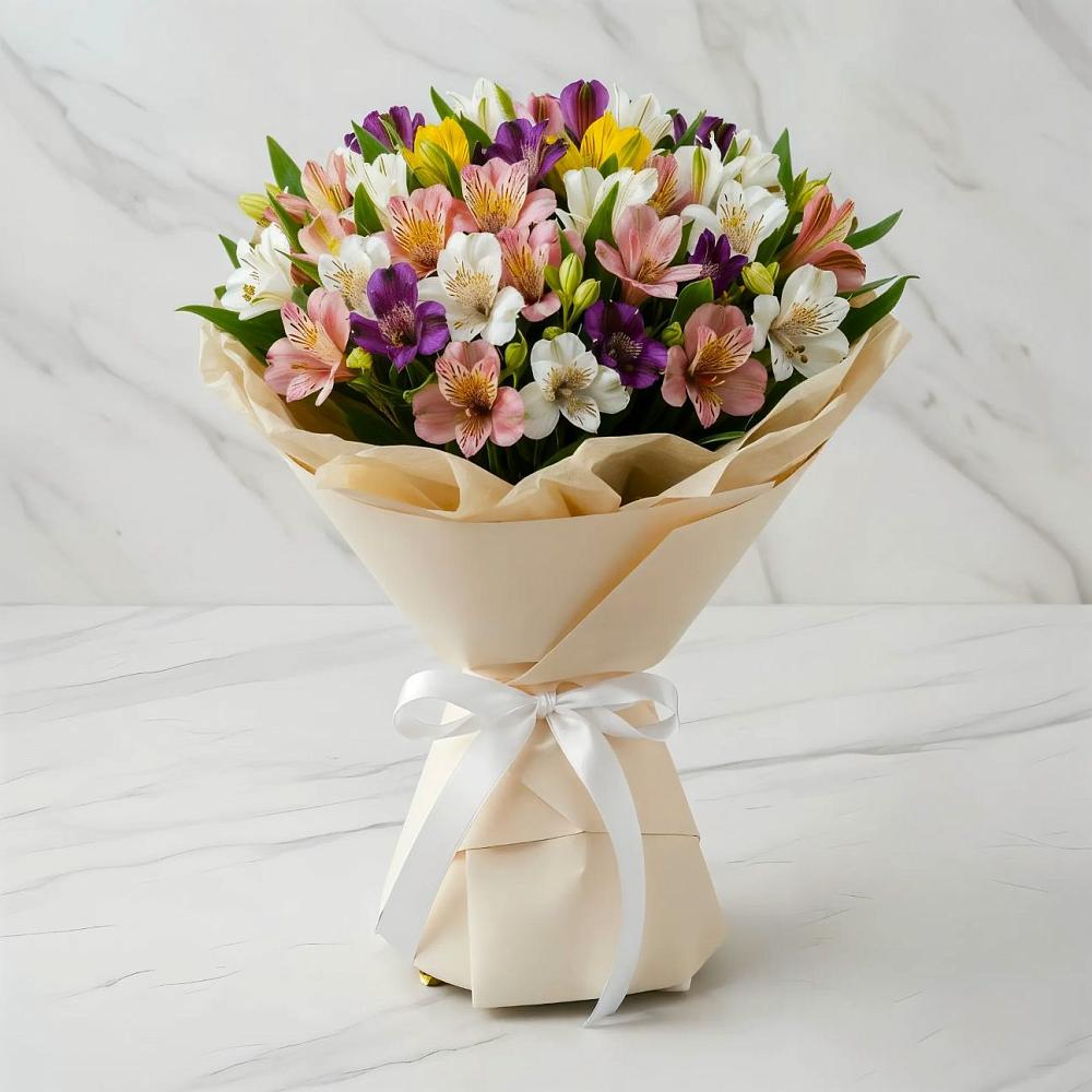 Букет цветов из: Альстромерии в Белый Колодезь