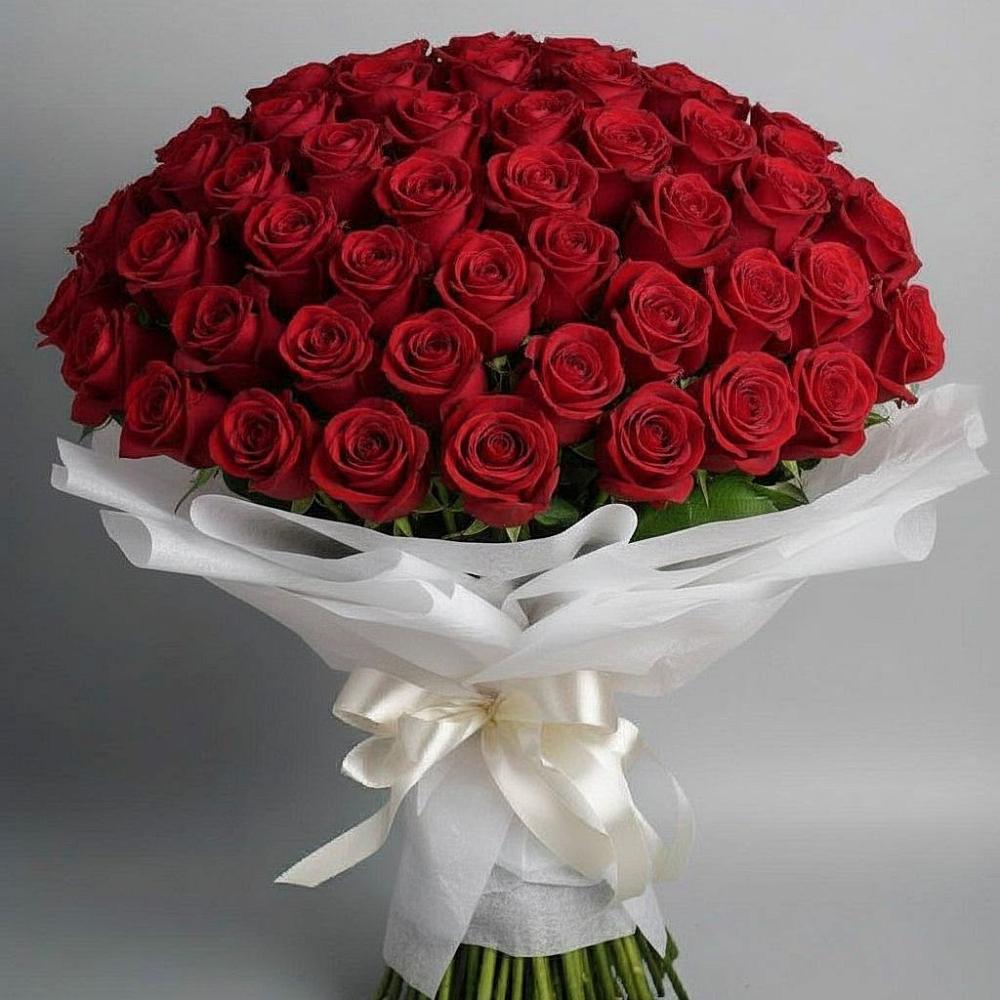 Букет 101 Красная роза Блэк Мэджик в Белый Колодезь