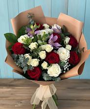Букет цветов из:  Розы и Альстромерии в Белый Колодезь