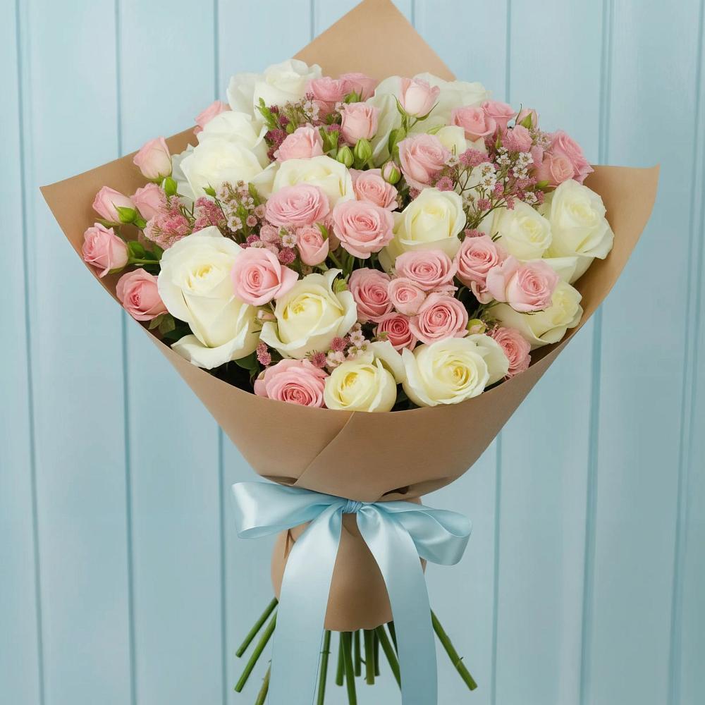 Букет цветов из: Розы в Белый Колодезь