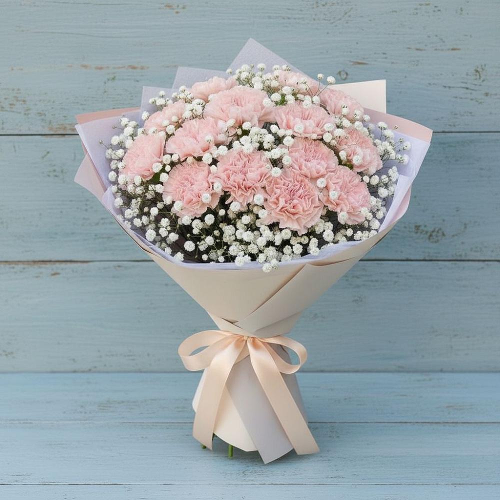 Букет цветов из: Гвоздики в Белый Колодезь