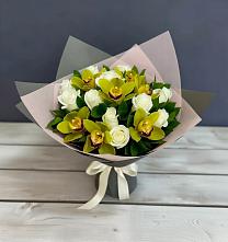 Букет цветов из:  Орхидеи и Розы в Белый Колодезь