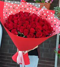 Букет Красные розы Милано #REPLACE_PRED# Белый Колодезь