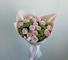 Букет цветов из:  Розы и Хризантемы #REPLACE_PRED# Белый Колодезь