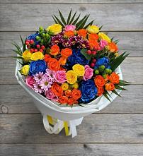 Букет цветов из:  Розы и Хризантемы в Белый Колодезь