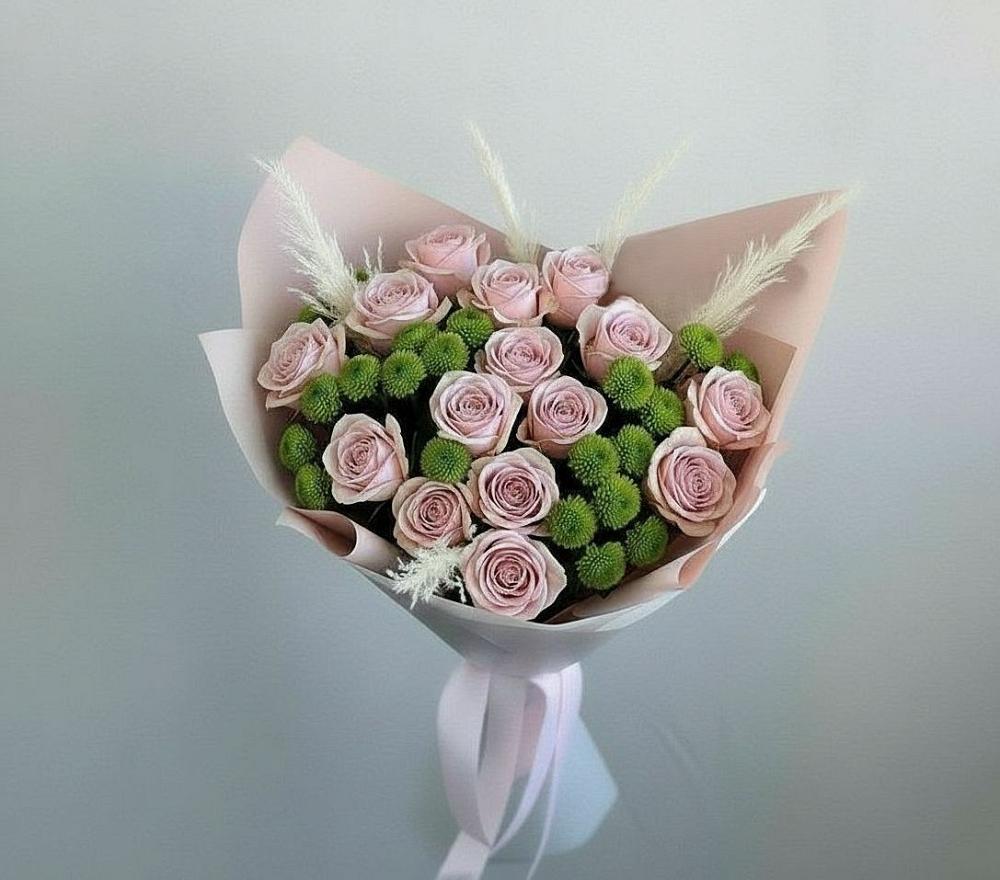 Букет цветов из: Розы и Хризантемы в Белый Колодезь