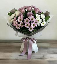 Букет цветов из:  Хризантемы и Розы в Белый Колодезь