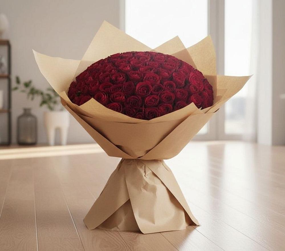 Букет 101 Красная роза в Белый Колодезь