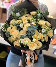 Букет цветов из:  Розы и Лизиантусы в Белый Колодезь