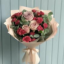 Букет цветов из:  Гвоздики и Розы в Белый Колодезь