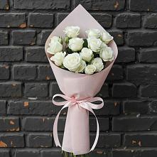 Букет цветов из:  Розы #REPLACE_PRED# Белый Колодезь