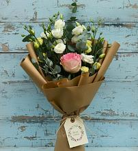 Букет цветов из:  Розы и Лизиантусы в Белый Колодезь