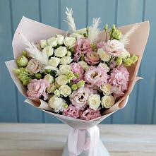 Букет цветов из:  Альстромерии и Розы в Белый Колодезь